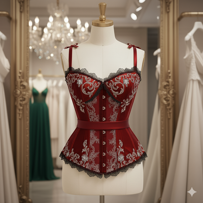 bustier rouge chic