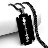 Collier Lame de Rasoir Acier Noir