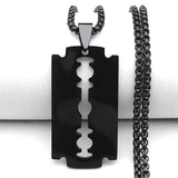 Collier Lame de Rasoir Acier Noir