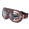 Lunettes Aviateur Steampunk Cuivre - Goggles Vintage Cuir Marron