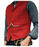 Gilet Homme Steampunk Marron à Chevrons