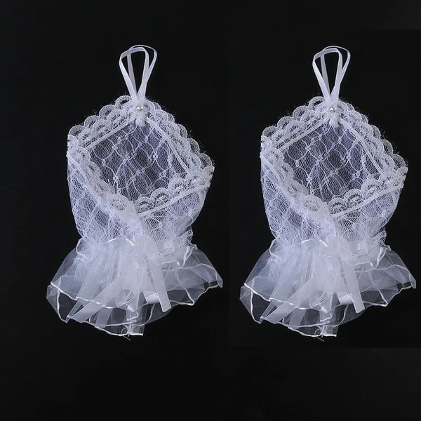 Gants Mitaines Dentelle Noire Romantique