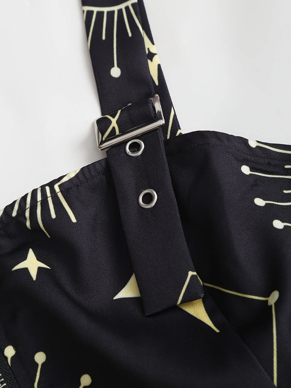 Robe Gothique Rouge Roses Noires Laçage - Robe Pin-Up Gothic Évasée