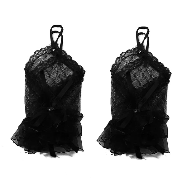 Gants Mitaines Dentelle Noire Romantique