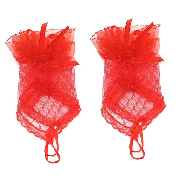 Gants Mitaines Dentelle Noire Romantique