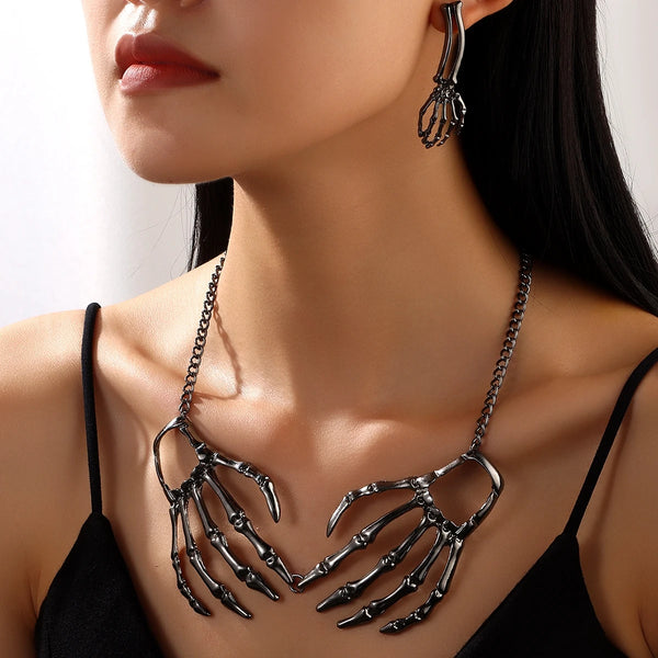 Ensemble Bijoux Squelette Gothique