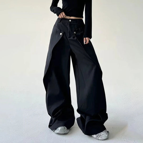 Pantalon Baggy Déstructuré - Black Grunge