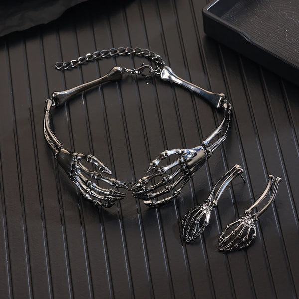 Ensemble Bijoux Squelette Gothique