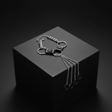 Bracelet-Bague Chaîne Gothique Acier Noir