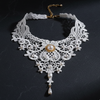 Collier Dentelle Blanche Victorien Perles - Bijou Romantique Élégant