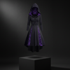 Robe Gothique Capuche Skull Violet - Witch Style | Retro Punk