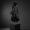 Manteau Gothique Noir Asymétrique Femme